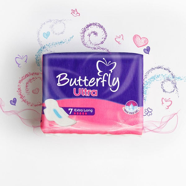 Butterfly Ultra Thin Economy Pack Sanitary Pads Extra Long 7 pcs