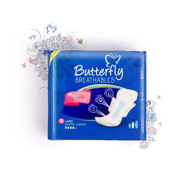 Butterfly Breathables Maxi Thick 9 pcs