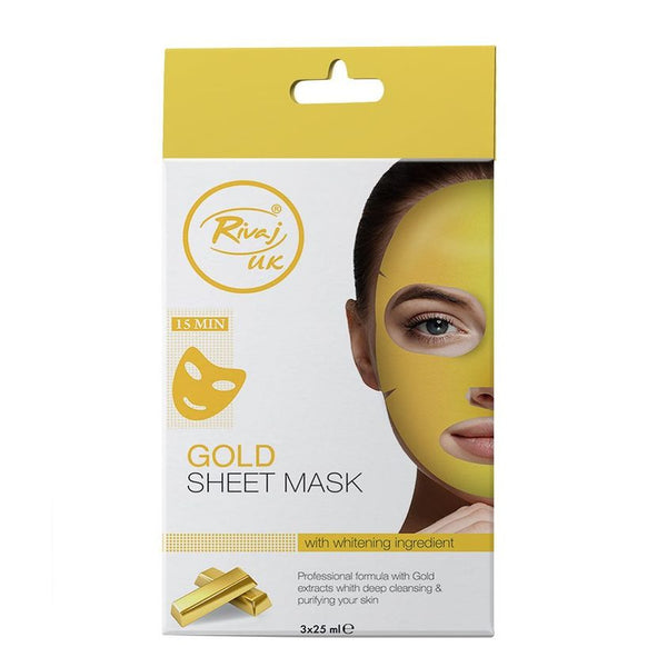 Rivaj Gold Sheet Mask ( 3pcs pack)