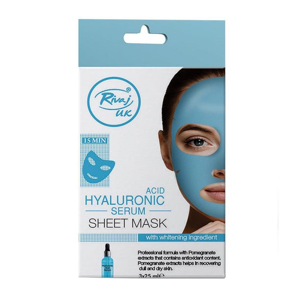 Rivaj Hyaluronic Acid Serum Sheet Mask ( 3pcs Pack)