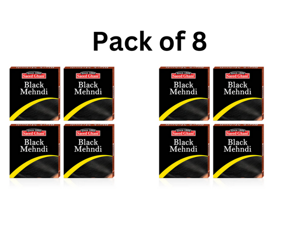 Saeed Ghani Pack of 8 Black Mehndi