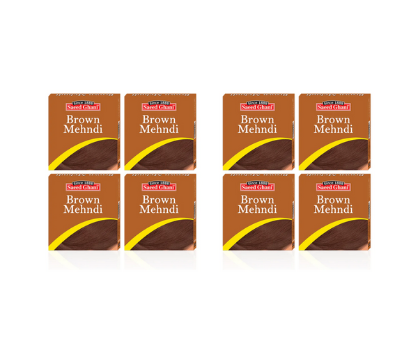 Saeed Ghani Pack of 8 Brown Mehndi